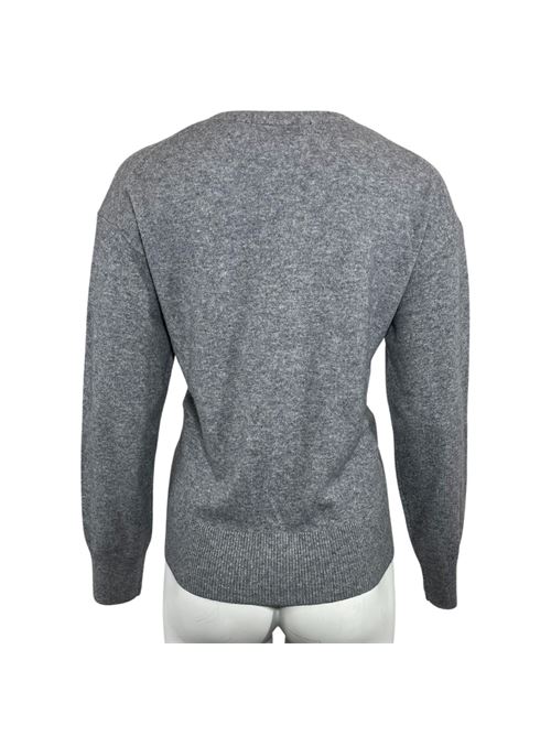 CARDIGAN DONNA SCOLLO A V GRIGIO ESSENTIEL STUDIO | LMD021GRIGIO